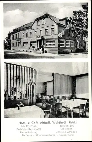 Ak Waldbröl Nordrhein Westfalen, Hotel Althoff