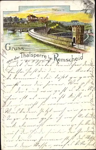 Litho Remscheid im Bergischen Land, Talsperre