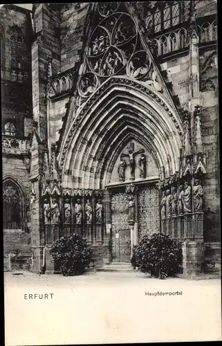 Ak Erfurt in Thüringen, Hauptdomportal