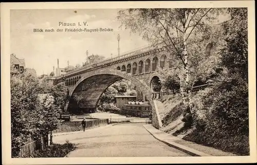 Ak Plauen im Vogtland, Friedrich August Brücke