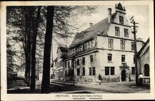 Ak Herford in Nordrhein Westfalen, Weddigen Geburtshaus