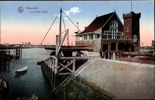 Ak Ostende Westflandern, Hafenpartie, La Yacht Club