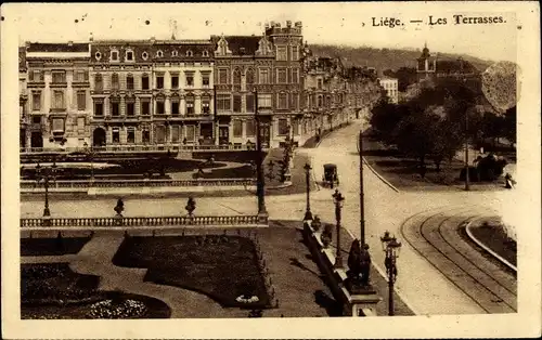 Ak Liège Lüttich Wallonien, Ortsansicht, Les Terrasses