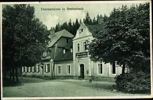 Ak Potůčky Breitenbach Reg. Karlsbad, Dreckschänke