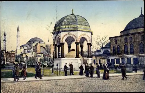 Ak Constantinople Konstantinopel Istanbul Türkei, Fontaine Guillaume II, Ste. Sophie