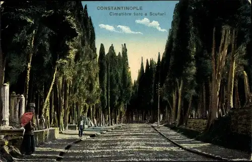 Ak Constantinople Konstantinopel Istanbul Türkei, Cimetiere turc a Scutari