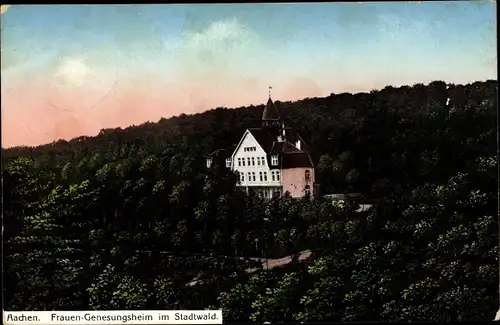 Ak Aachen in Nordrhein Westfalen, Frauen Genesungsheim, Stadtwald