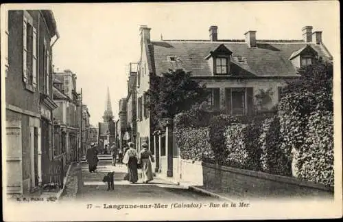 Ak Langrune sur Mer Calvados, Rue de la Mer