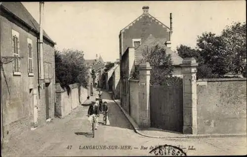 Ak Langrune sur Mer Calvados, Rue de Saint Aubin