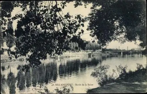 Ak Boulogne Billancourt Hauts de Seine, Bords de la Seine