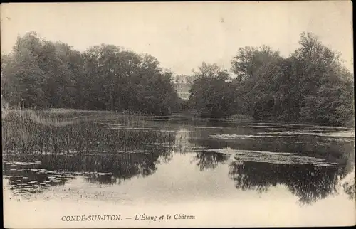 Ak Condé sur Iton Eure, Etang, Chateau