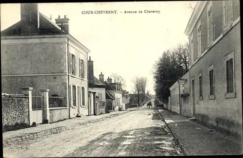 Ak Cour Cheverny Loir et Cher, Avenue de Cheverny