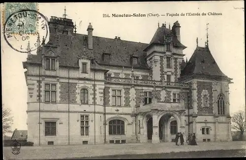 Ak Menetou Salon Cher, Chateau, Facade de l'Entree