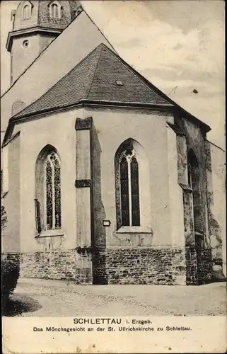 Ak Schlettau im Erzgebirge Sachsen, St. Ullrichskirche
