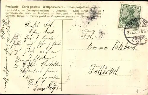 Präge Ak Glückwunsch Neujahr, Mädchen mit Geschenken, Klee