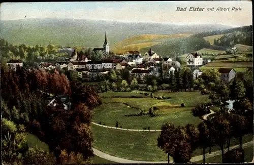 Ak Bad Elster im Vogtland, Ort mit Albert Park
