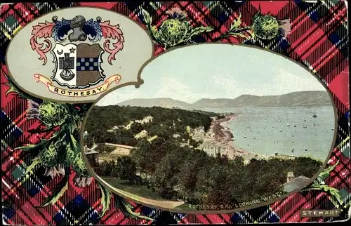 Wappen Passepartout Ak Rothesay Argyll and Bute Schottland, Bay