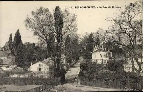 Ak Bois Colombes Hauts de Seine, La Rue de Chanzy