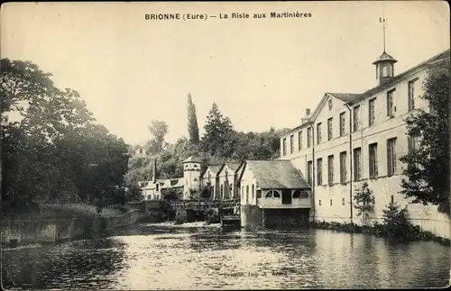 Ak Brionne Eure, La Risle aux Martinieres