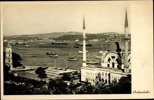 Ak Konstantinopel Istanbul Türkei, Dolmabahce, Minarette