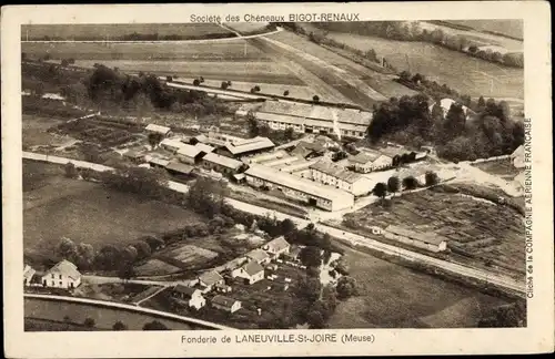 Ak Laneuville St Joire Meuse, Fonderie, Societe des Cheneaux Bigot Renaux