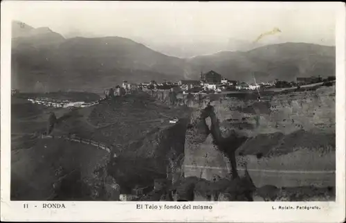 Ak Ronda Andalusien Spanien, El Tajo y fondo del mismo