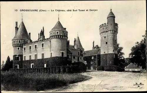 Ak Grossouvre Cher, Chateau et Donjon