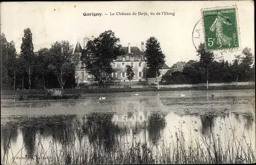 Ak Garigny Cher, Chateau de Doys, vu de l'Etang