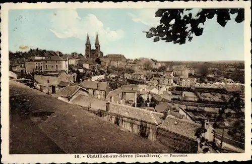 Ak Chatillon sur Sevre Deux Sèvres, Panorama