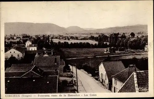 Ak Corcieux Vosges, Panorama route de la Houssiere, Les Cours