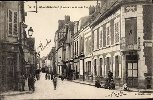 Ak Bray sur Seine Seine et Marne, Grande Rue