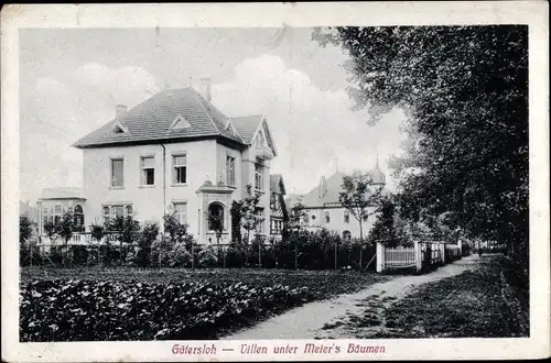 Ak Gütersloh in Westfalen, Villen unter Meiers Bäumen