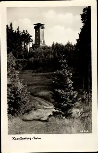 Ak Schönberg am Kapellenberg Bad Brambach im Vogtland, Aussichtsturm