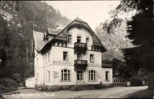 Ak Hohnstein in der Sächsischen Schweiz, Waltersdorfer Mühle