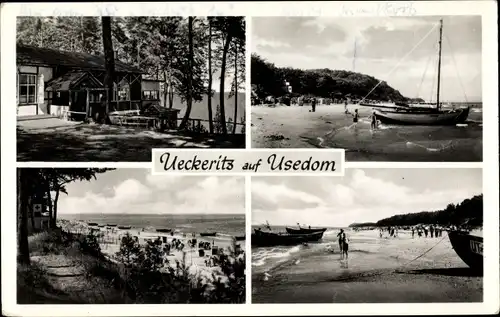 Ak Ueckeritz auf Usedom an der Ostsee, Strandpartie