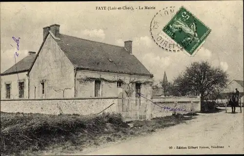 Ak Faye Loir et Cher, La Mairie