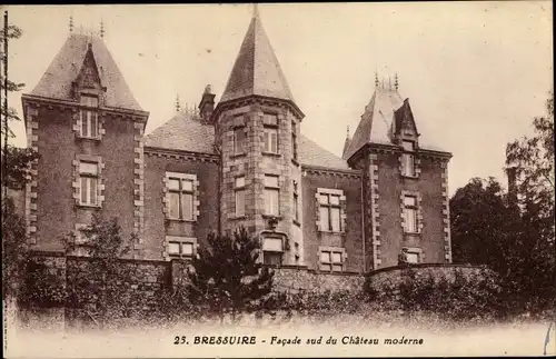 Ak Bressuire Deux Sèvres, Facade sud du Chateau moderne