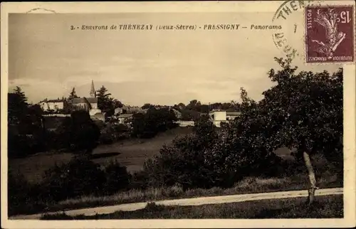 Ak Thénezay Deux Sèvres, Panorama