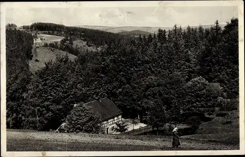 Ak Ansprung Marienberg Sachsen, Gasthaus Hüttstattmühle