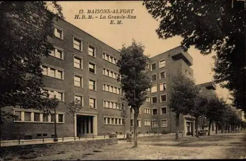 Ak Maisons Alfort Val de Marne, La Grande Rue