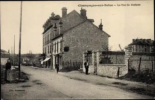 Ak Champagne sur Seine Seine et Marne, Rue du Merisier