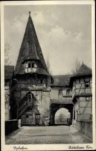 Ak Iphofen in Unterfranken, Rödelseer Tor