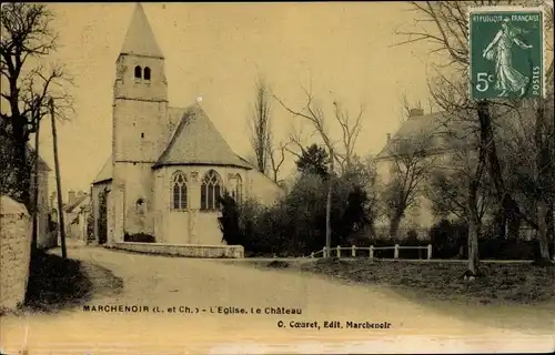 Ak Marchenoir Loir et Cher, Eglise, Chateau