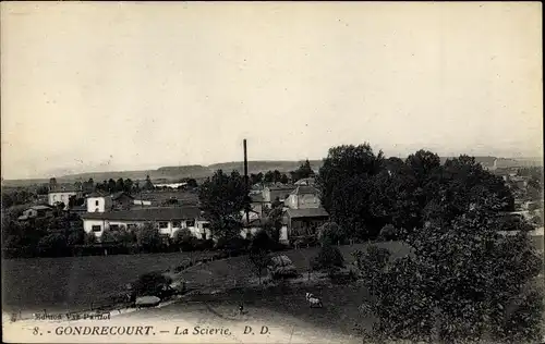 Ak Gondrecourt Meuse, Panorama, La Scierie