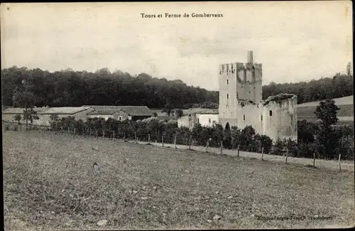 Ak Château de Gombervaux Meuse, Tours et Ferme