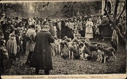 Ak Beaumont le Roger Eure, Forêt, la Chapelle St Marc