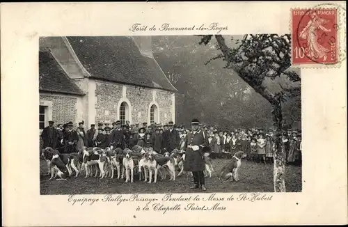 Ak Beaumont le Roger Eure, Forêt, la Chapelle St Marc