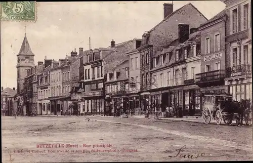 Ak Beuzeville Eure, Rue Principale