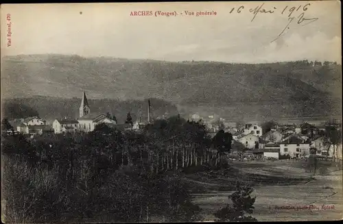 Ak Arches Vosges, Vue generale