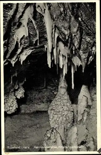 Ak Rübeland Oberharz am Brocken, Hermannshöhle, Kristallkammer